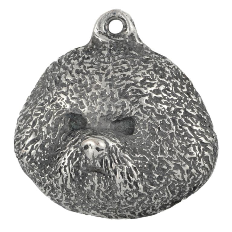 Bišonek, Tenerifský bišonek, Bišonek s kadeřavou srstí - Postříbřený přívěsek se psem, ozdoba na kabelku, přívěsek na batoh od značky Art-Dog