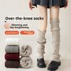 Knee-length Stocking Gloves for Women In Autumn and Winter, Knitted Pile Socks, Long Stockings for Girls, Winter Long Leg Covers