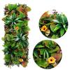 DIY Artificial Plant Wall Panel 75x25cm Flower Simulation Maple Plant Sheet Durable Lifelike Fake Green Grass Mat Privacy Screen