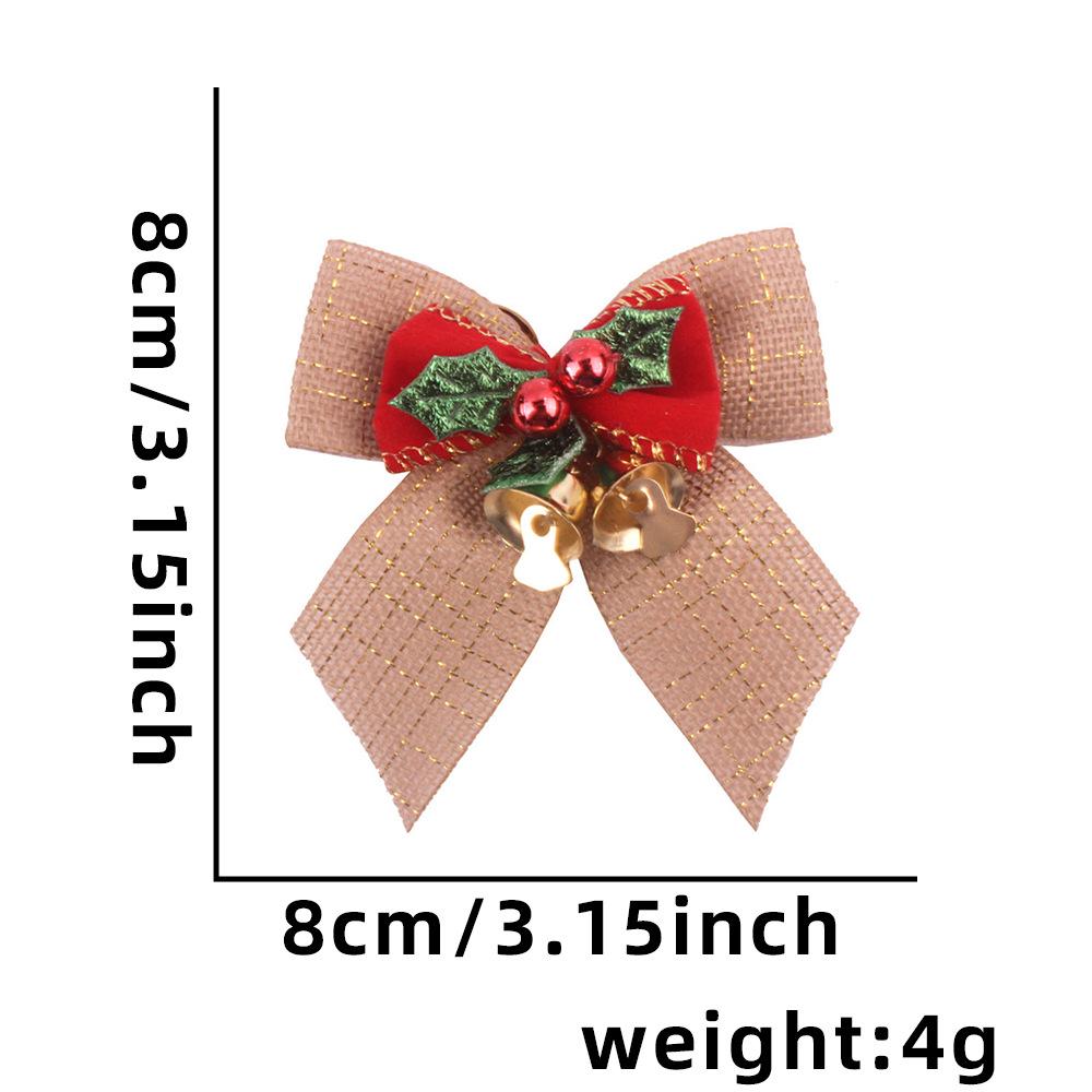 Mini Christmas Bow with Bells - Tree Ornament & Gift Box Decoration