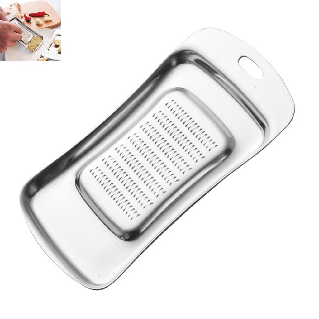 Stainless Steel Ginger Garlic Grinder Manual Grater with Ergonomic Handle Compact for Minced Ginger Garlic Kitchen Tool