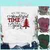 Tops Navideños para Mujer con Mangas Cortas y Suave Material de Algodón para Comodidad Festiva**