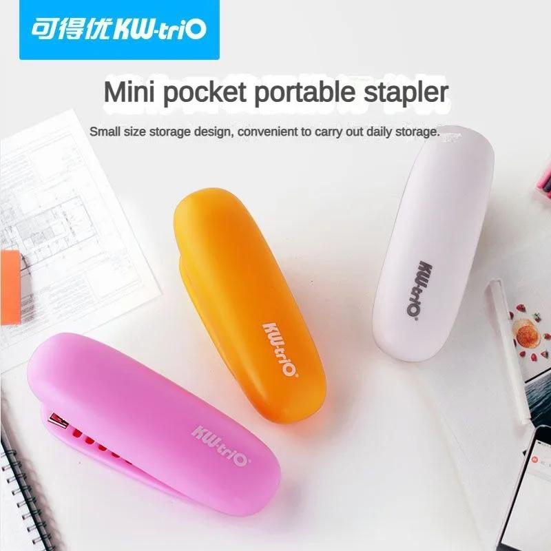 Kw-trio Mini Stapler Set Staples Paper Binder Stationery Kawaii Binding Tools School Supplies Office Accessories