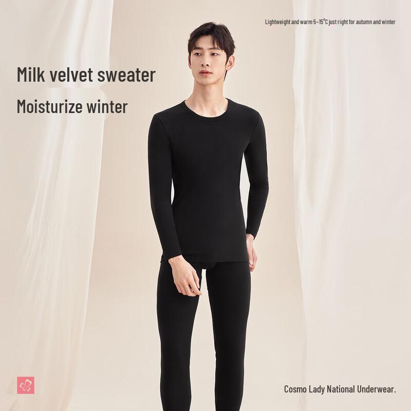

Men s Milk Fleece Thermal Underwear Set