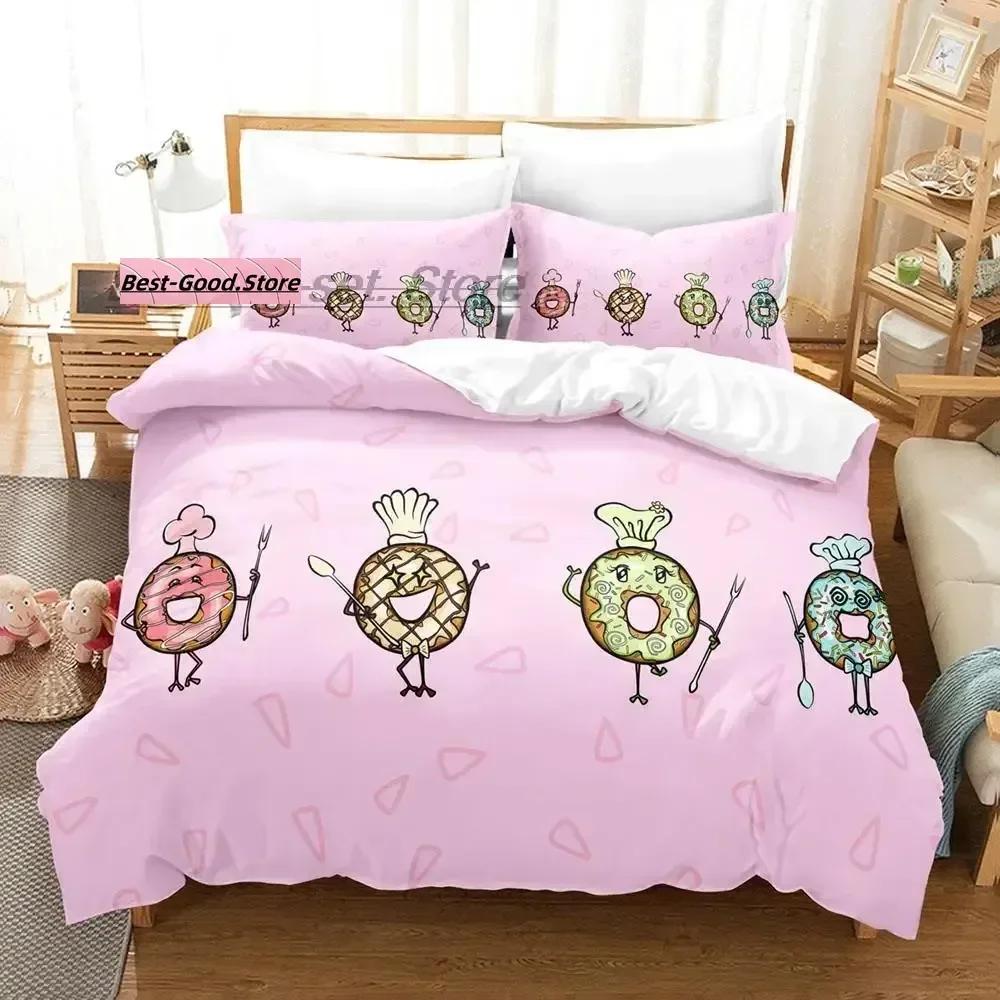 Mis Pastelitos Bedding Set Single Twin Full Queen King Size Bed Set Aldult Kid Bedroom Duvetcover Sets Anime bed sheet set