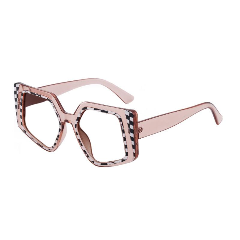 Unique Black White Irregular Square Reading Glasses Women Fashion Thick Frames Computer Eyewear Goggles