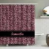 Luxurious Bathroom Decor: Pink Red Leaf Printed Shower Curtain For Home Decoration Modern Waterproof Washable Fabric With Hooks