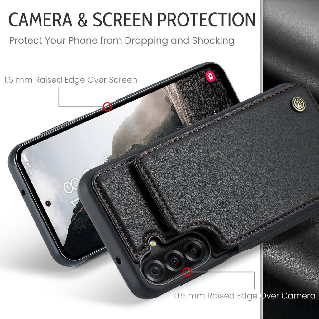 For Samsung Galaxy A17 Case with Card Holder Wallet Case with PU Leather Kickstand Card Slots RFID Blocking,Magnetic Clasp Cover