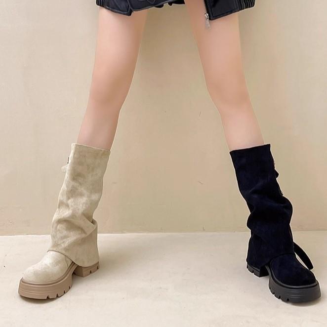 New Chinese small man Western retro thick-soled belt buckle autumn and winter design sense fashion knight versatile Martin boots