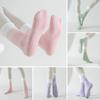 1 Pair Yoga Socks with Non-slip Gripper Breathable Moisture-Wicking Ballet Dance Fitness Pilates Athletic Gym Sports Mid-calf Cotton Socks