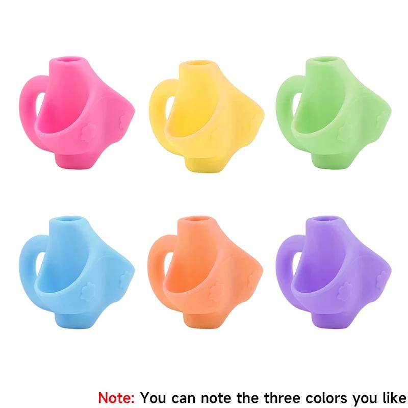 Children Writing Pencil Pen Holder Learning Practice Soft Silicone Pencil Grips for Kid Student Handwriting Posture Correction
