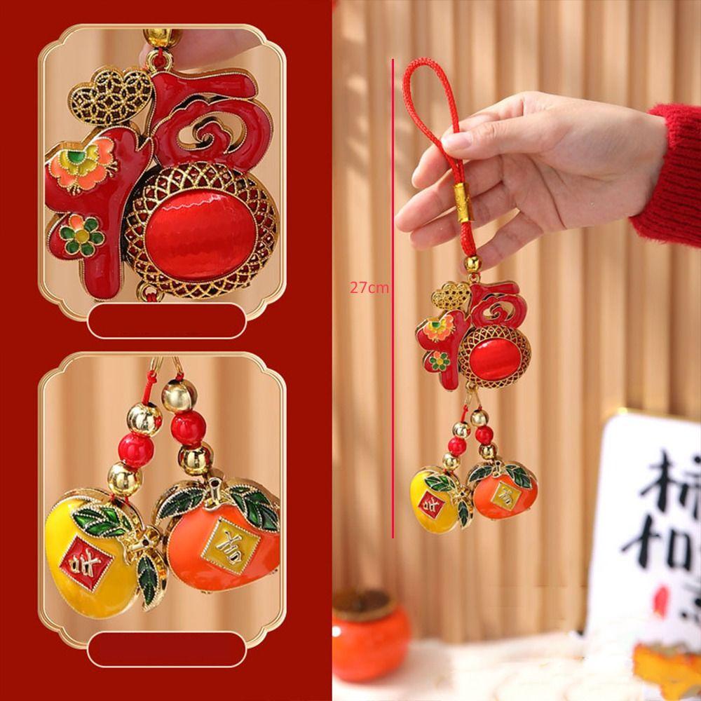 With Tassels New Year Pendant Embroidery Hanging Fu Pendant Lucky Sachet Wind Chimes  Home