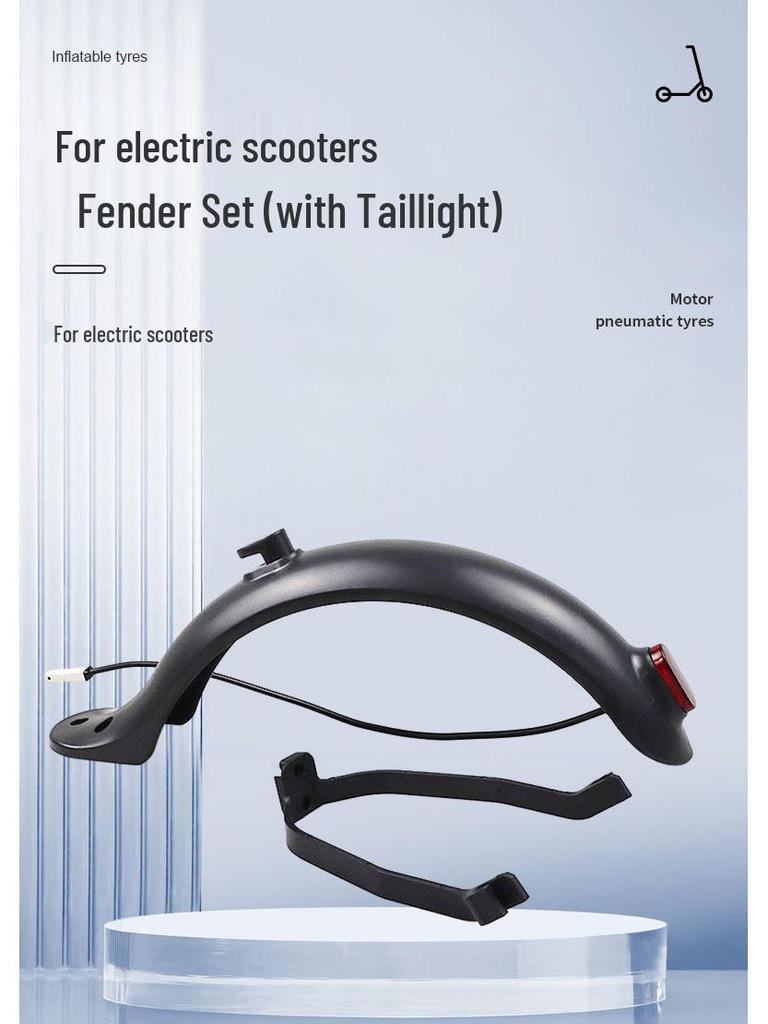 M365 Electric Scooter Rear Fender with Bracket, Screw Cap, and Taillight Accessories