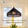 Nordic Minimalist Ceiling Light: Family Restaurant LED Pendant In Black, Brown, White with Paper Rope Design for Decorative Lighting