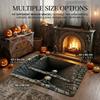 Alfombra 3D de Halloween Alfombrilla Ilusión de Esqueleto Espeluznante Para Decoración del Hogar Alfombrilla de Esqueleto Antideslizante Para Dormitorios Salas de Estar Entradas y Fiestas