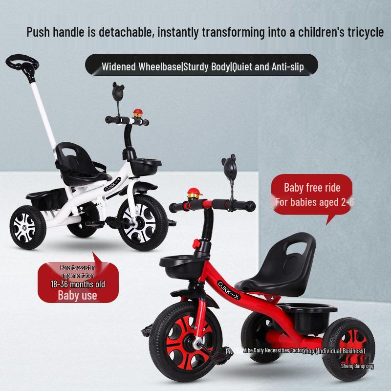 Large Size Children's Tricycle & Stroller for Ages 1-6