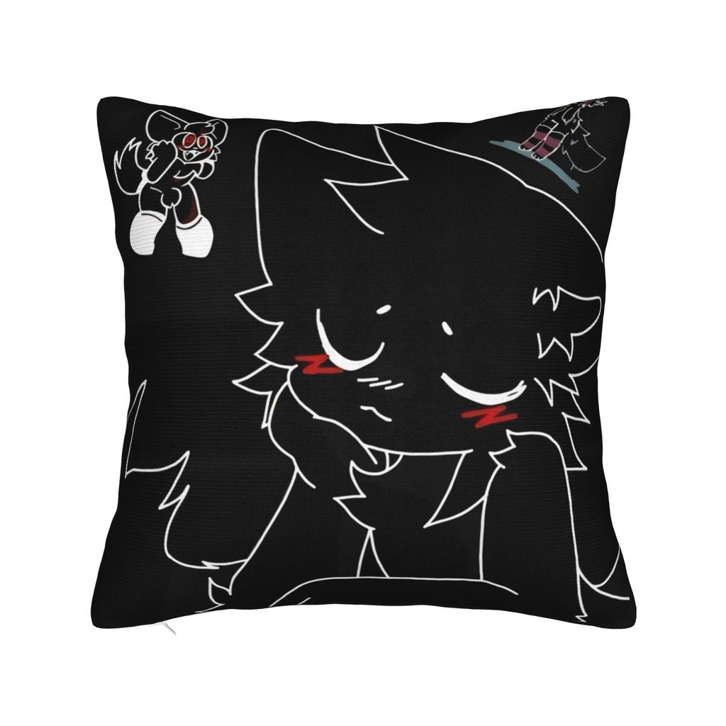 Boykisser Square Pillow Case Cat Cushion Cover Custom Zippered Decor Pillowcase for Car 18"
