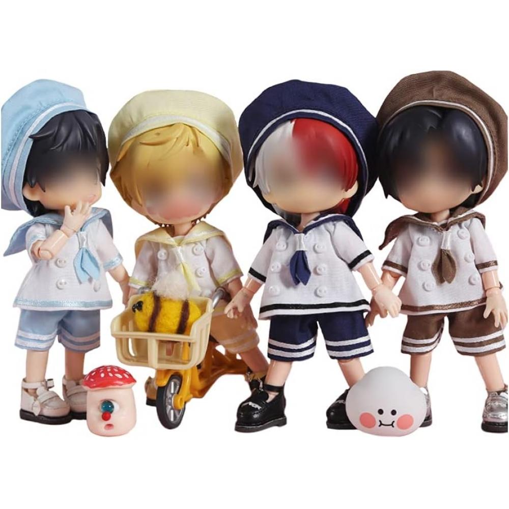 Highawk Obitsu 11 Clothes Ob11 Obitsu Doll 11cm Body Outfit Sailor Uniform 12 Minute Bid P9 Doll Navy Obitsu Body 3 Piece Set  Black  Black