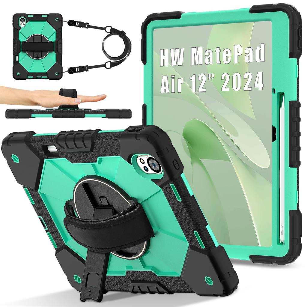 Stand Armor Case for Huawei MatePad Air X 2025 2024 12.0inch Model LRT-W20 LRT-W30 BKY-W20 BKY-W00 Heavy Duty 360 Rotating Cover