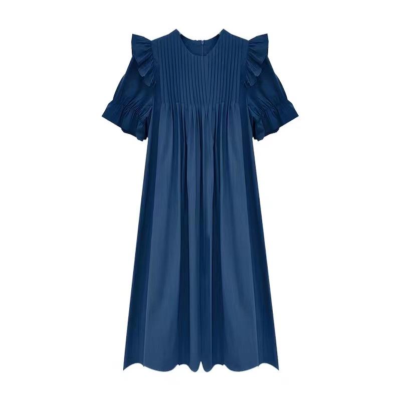 Maternity Summer Slim-Fit Long Dress: French Chic and Sophisticated Design