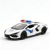 Che Zhi 1:32 Basket New Daniel Police Car Model Simulation Alloy Children'S Sound And Light Pull Back Toy Car Ornament