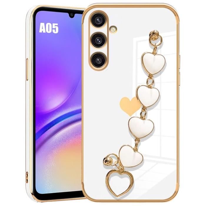 Coque - samsung - galaxy a05 - antichoc - tpu flexible - motif amour blanc