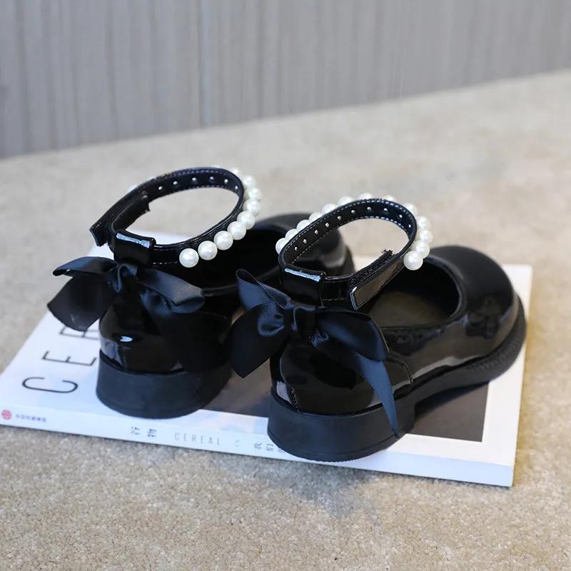 Spring Autumn Girl Shoes Fashion Children Princess Causal Dress Flats Sweet Bowtie Kids School Mary Jane Shoes