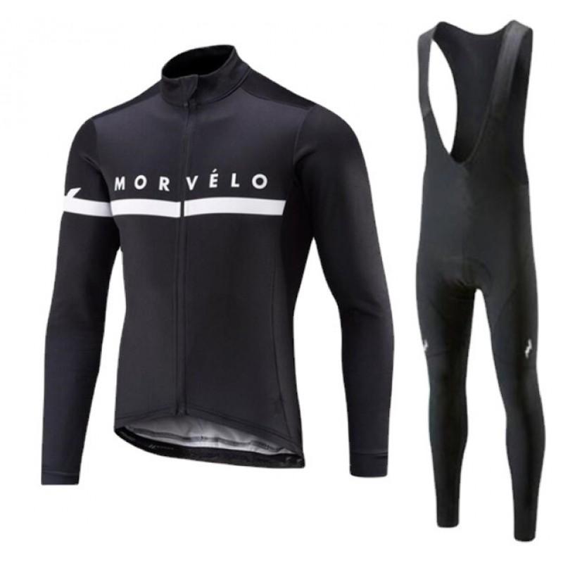 Set Completo Maglia a Manica Lunga da Ciclismo e Salopette Uomo Donna A Righe Traspirante