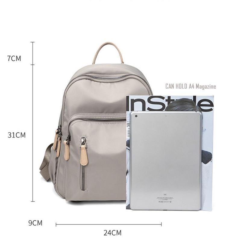 Vanntett nylon ryggsekk Mote kvinner Skulderveske Ungdom Vitality Style Multifunksjonell reise skoleveske