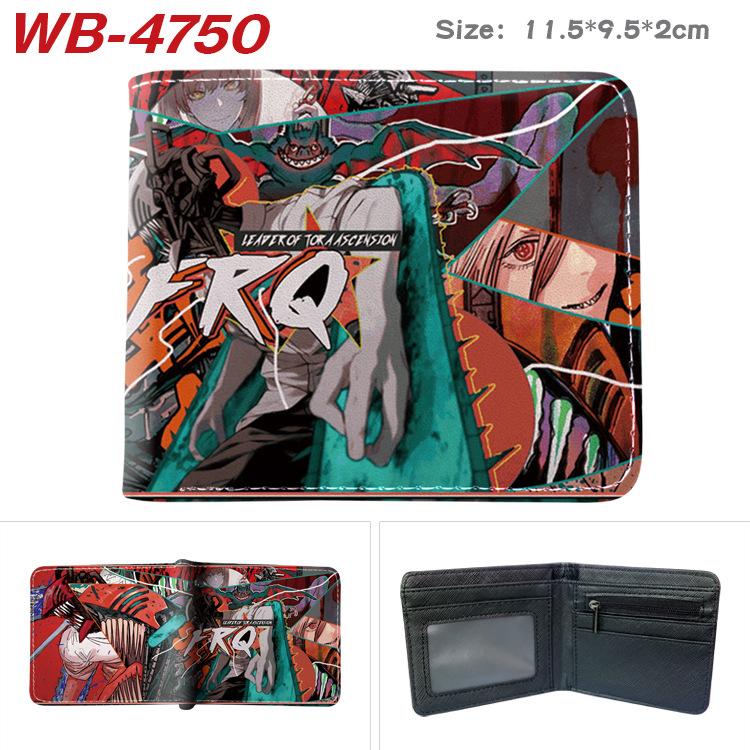 Chainsaw Man Anime Wallet Portable Large Capacity Full Color Folding Leather Purse Unisex Coin Bag