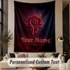 Custom Text Printed Tapestry World of Warcraft Pattern Large Wall Hanging Indoor Room Decor