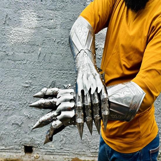 Gloves Set Medieval Gauntlet Gloves Pair Best Halloween Costume Gift