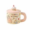 Cartoon Animal Cartoon Ceramic Mug Cup Dog/Rabbit/Panda Tea Cup Happy Birthday Mug  Home