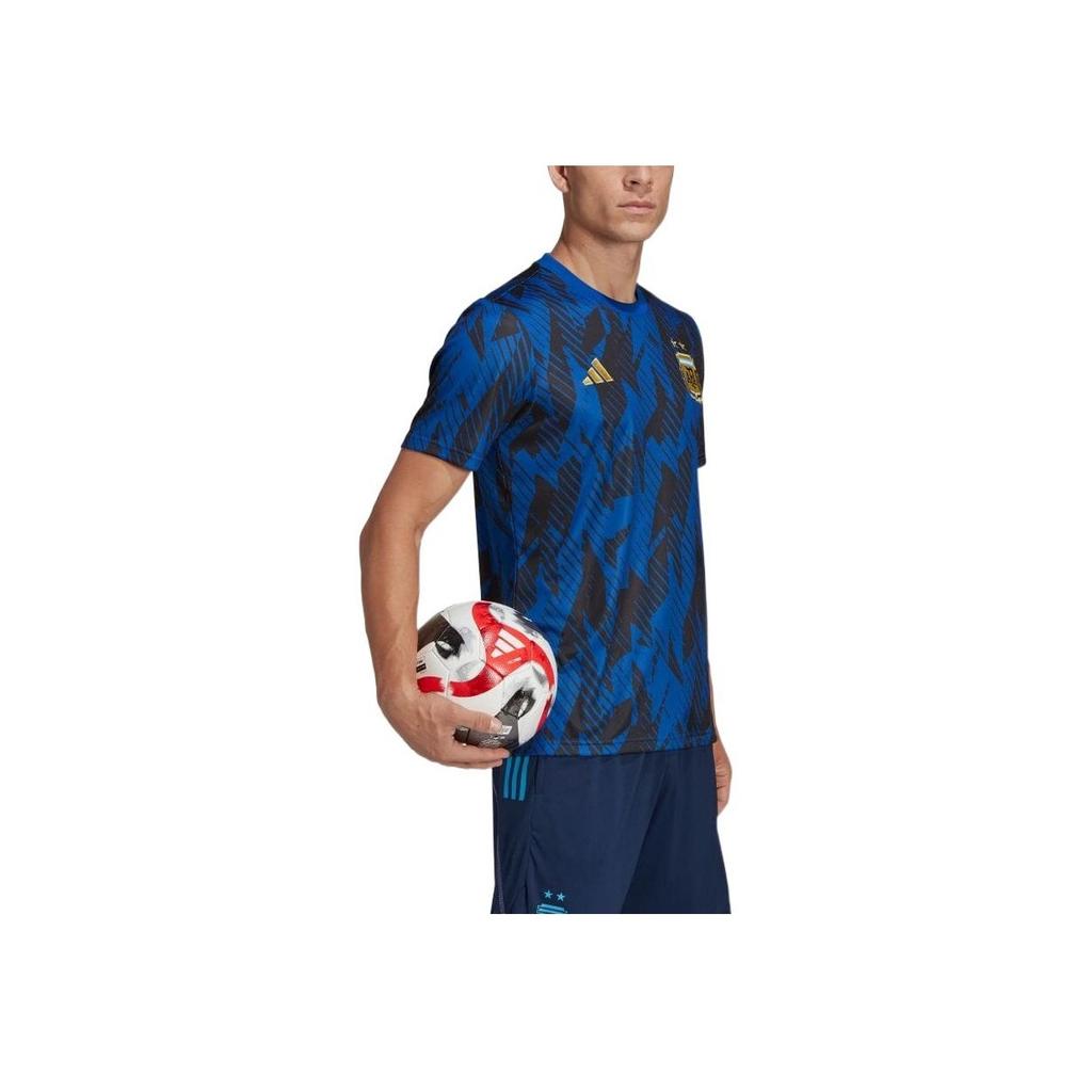 Adidas Argentina National Team Pre-Match Short Sleeve Jersey Men Tops Royal-Blue HG7233
