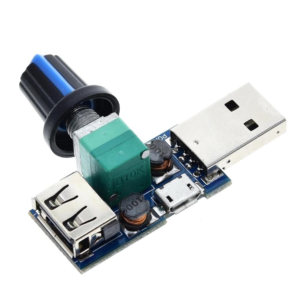 DC 4V-12V 5W XY-FS USB-Lüfter Stufenloser Regler USB-Lüfter Geschwindigkeitsregler Mehrstufiges Zusatzkühlwerkzeug