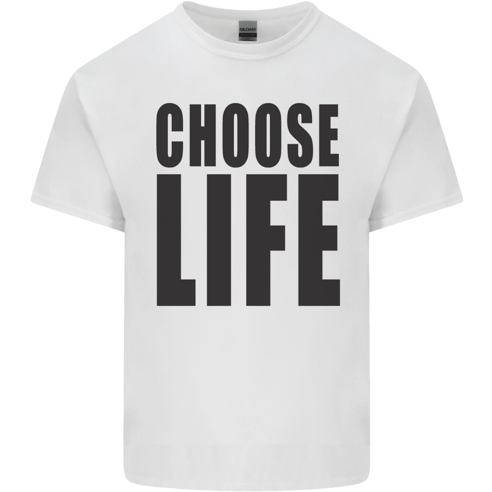 Choose Life Fancy Dress Outfit Costume Mens Light Cotton T-Shirt XL