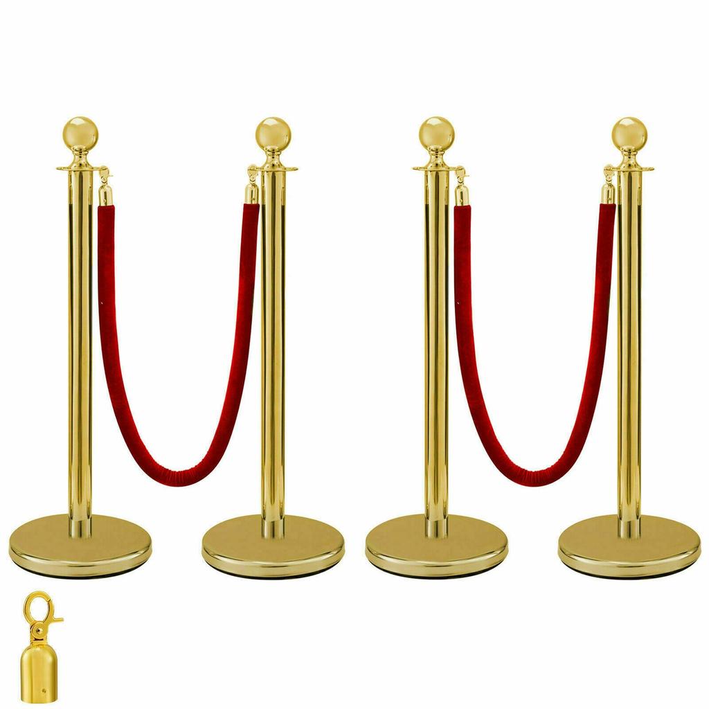 Stylish 60 Inch Red Velvet Crowd Control Rope for Queue Line Management
