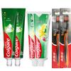 Total Anti-Cavity & Herbal Toothpaste with Toothbrushes Bundle