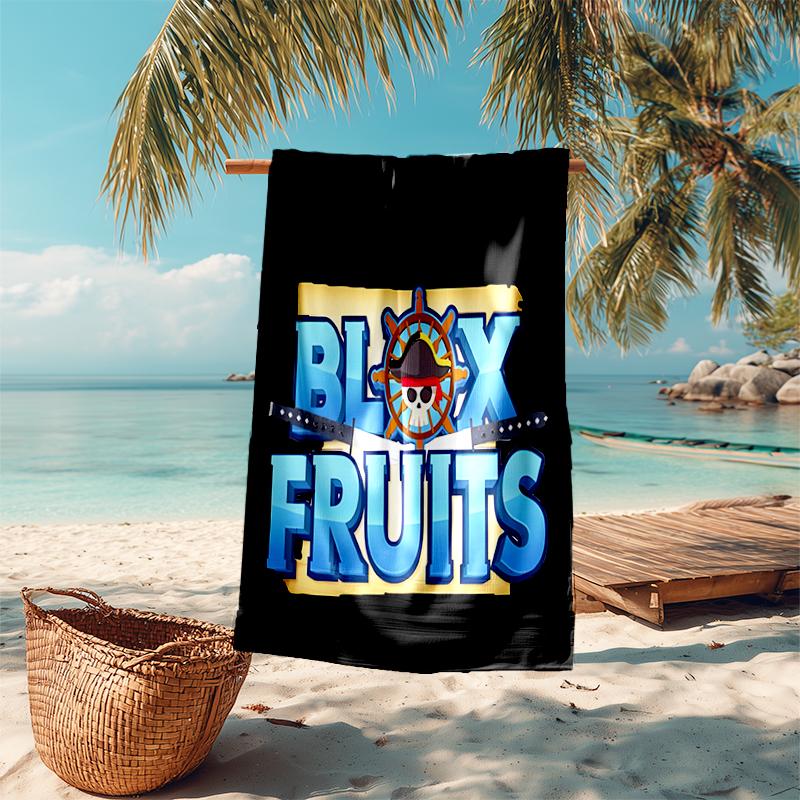 Beach Towel with Blox Fruits game Pattern - soft,absorbent,machine washable Lightweight&Modern,swimming,Travel Essentials