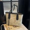 2024 Retro Fashionable Ladies One-Shoulder Tote Bag - Large Capacity with Textured Underarm Design