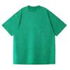 Heavy gram washed old pure cotton short sleeves American retro style men and women with the same summer trendy brand