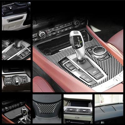 Carbon Fiber Gear Shift Frame Decoration For BMW 5 Series GT F07 2010-2017 Car Styling Window Glass Lifting Buttons Cover
