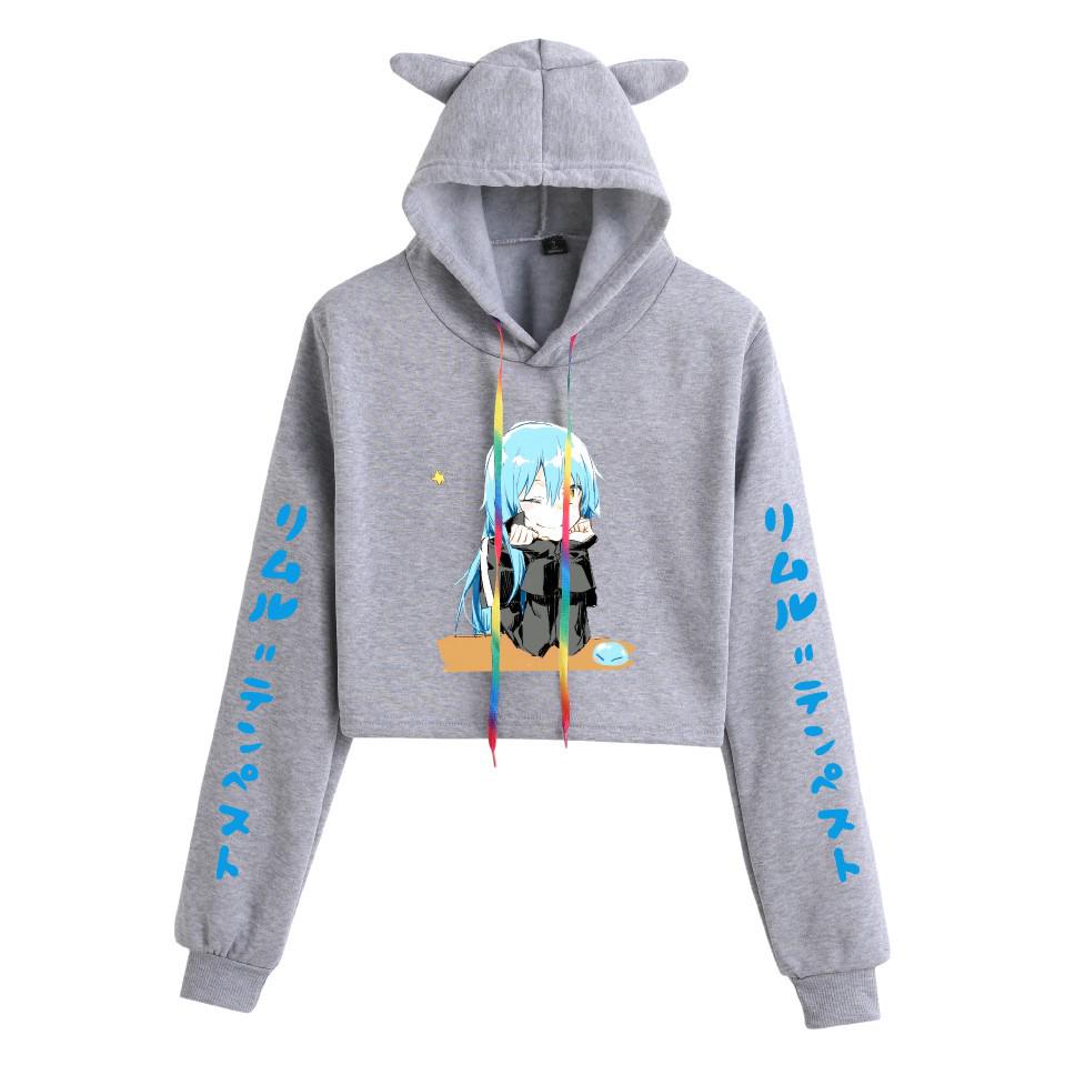 Reincarnated as a Slime Women's Anime Cat Ear Crop Top