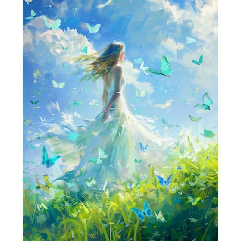 

CHENISTORY Picture By Numbers On Canvas Acrylic Paint By Number Women Diy Painting By Numbers Kit Coloring By Numbers Decoration 30x20cm no frame