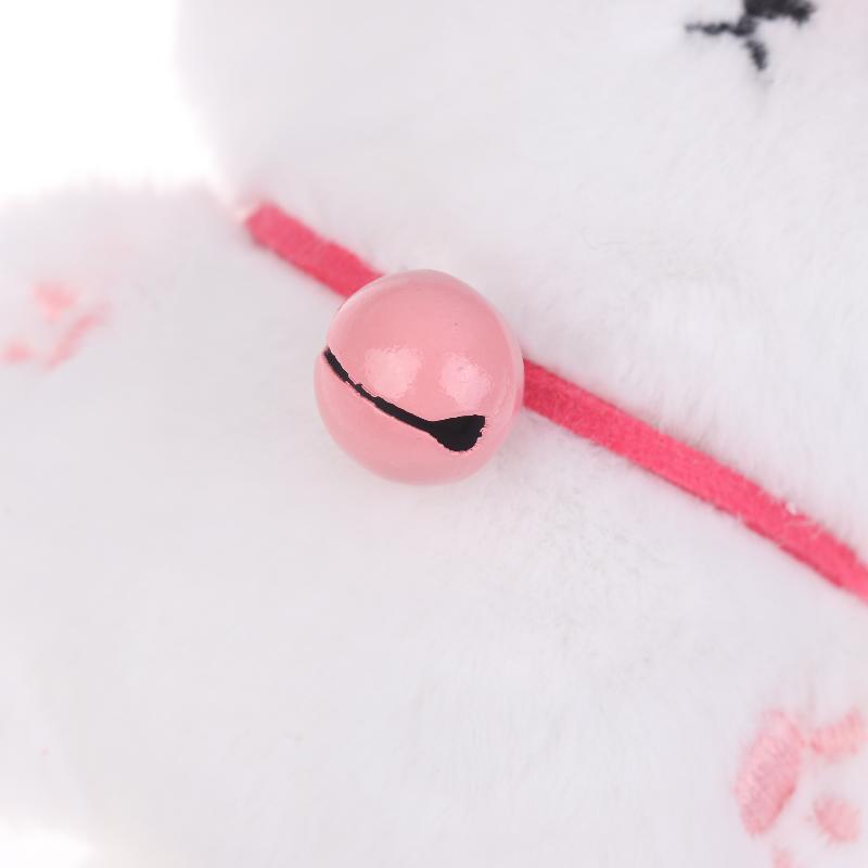 1Pcs White Siamese Kitten Stuffed Doll Backpack Decor Squeaky Bell Kitten Plush Keychain Pendant Schoolbag Ornament Gift