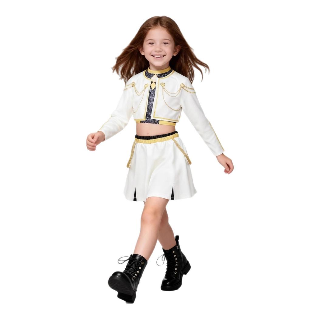 Kids Halloween Cosplay Costume for Carnival Party Girls K POP Super Star Rumi Zoey Mira Printing Outfit