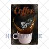 Letrero de Café Retro Decoración de Café Bar Placa Vintage Tienda de Bebidas Decorativo Pared Pub Club Póster 20x30cm