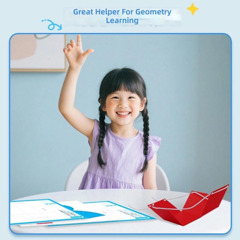 String Closure Geometric Shapes Workbook Foldable Paper Geometry Shapes Math Teaching Tool for Kid Math Educational Toy