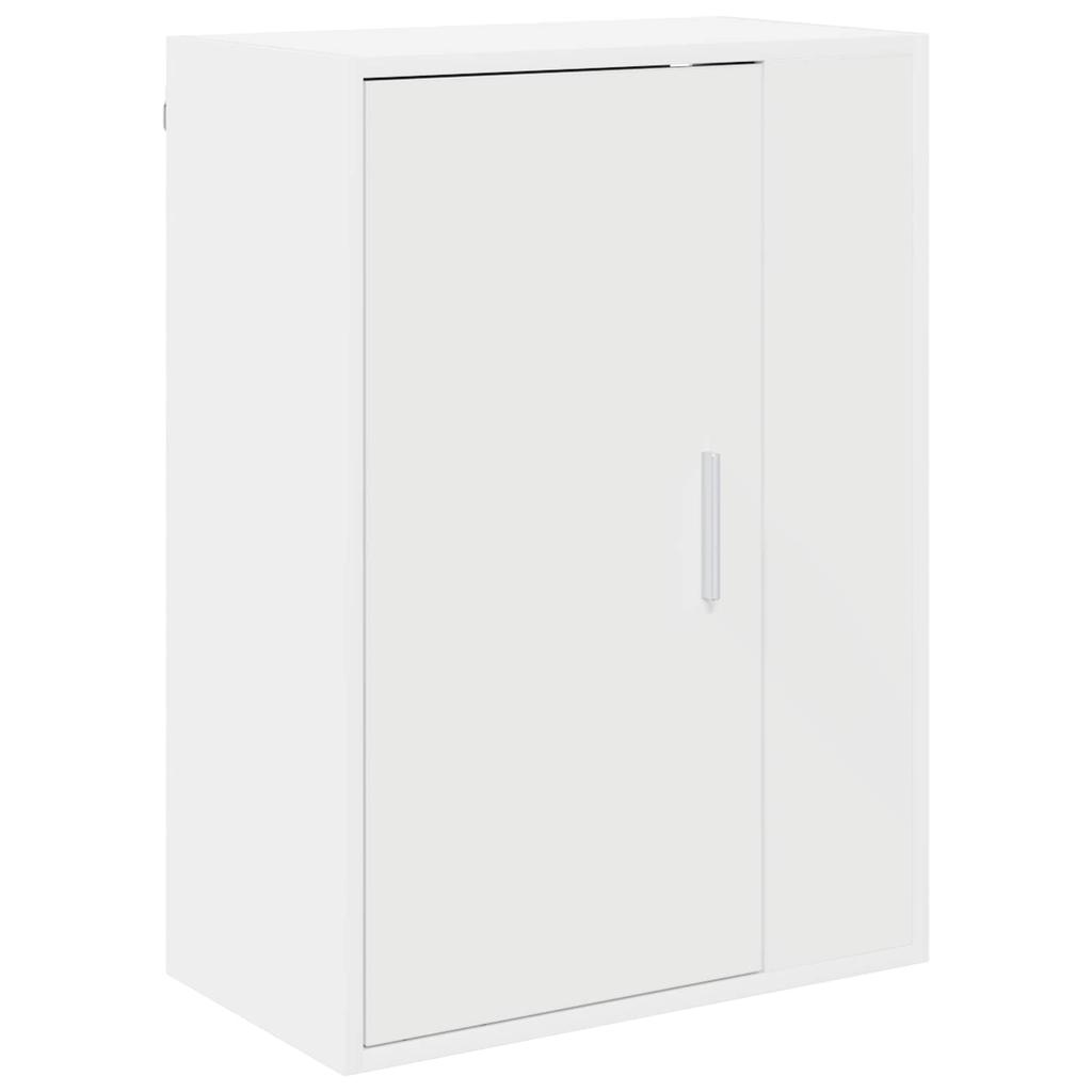 Wall Mounted TV Cabinet Set 4 pcs White Engineered Wood