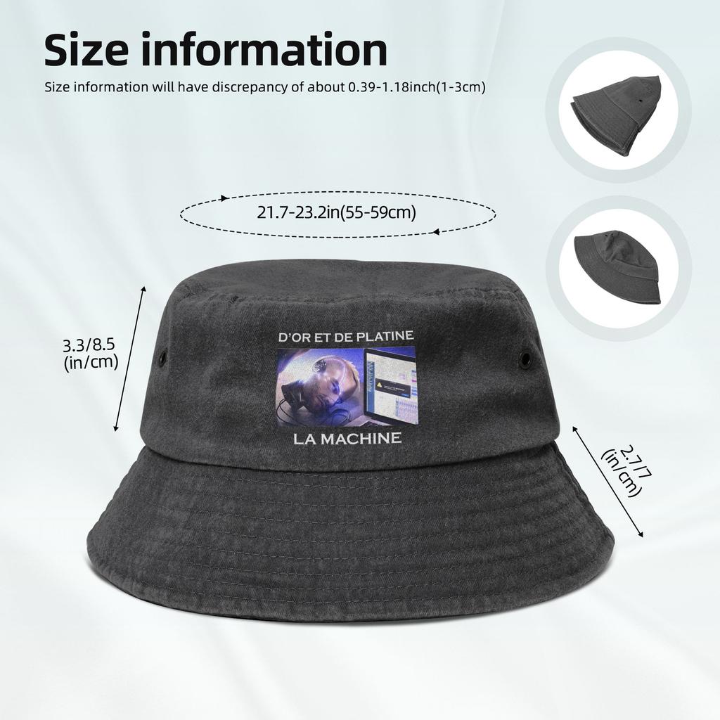 Street Rapper Jul Hip Hop Bucket Hat Unisex Lightweight Outdoor Sport Washed Denim Fishing Hats Beach Hat